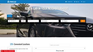 Tribecar - Hourly car rental in your neighborhood