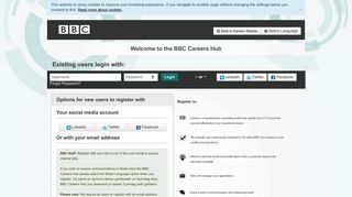 Welcome to the BBC Careers Hub - Register or Login