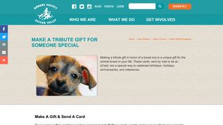 Humane Society Silicon Valley | Make A Tribute Gift