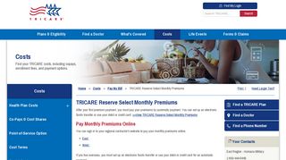 TRICARE Reserve Select Monthly Premiums | TRICARE