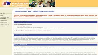 TRICARE's Beneficiary Web Enrollment - DMDC