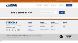 Branch & ATM Locations - Visions Federal Credit Union