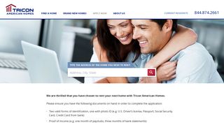 Apply Now | Tricon American Homes