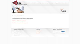 Client Login | TriCor Employment Screening