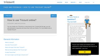 Tricount - FAQ - How to use Tricount online?