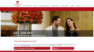 For Trident Privilege Memberships Enroll Now| Trident Hotels
