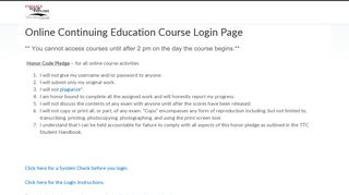 Login - TTC – Continuing Ed & Economic Online Courses