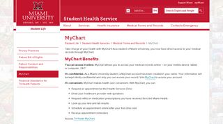 MyChart | Student Health Insurance | Student Life - Miami University