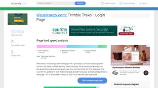 Access visualcargo.com. Trimble Trako :: Login Page
