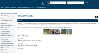 Welcome - Main View | Home | Trine University