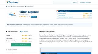 TriNet Expense Reviews and Pricing - 2019 - Capterra