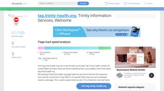 Access tag.trinity-health.org. Trinity Information Services, Welcome