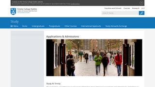 Applications & Admissions - Study - Trinity College Dublin