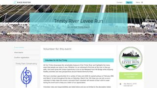 Trinity River Levee Run volunteer details — Race Roster
