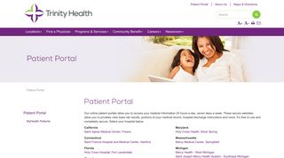 Patient Portal - Trinity Health, Livonia, Michigan (MI)