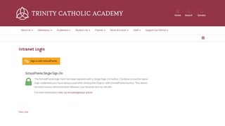 Intranet Login - Trinity Catholic Academy