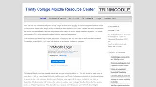 Trinity College Moodle Resource Center