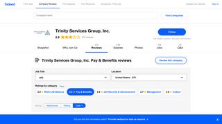 Read more Trinity Services Group, Inc. reviews about Pay & Benefits
