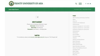 Online Student Records – Trinity University of Asia