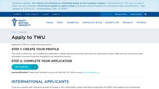 Apply to TWU | Trinity Western University
