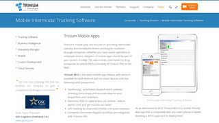 Intermodal Trucking Software - Trinium Technologies
