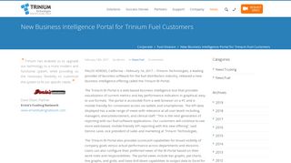 New Business Intelligence Portal for Trinium Fuel Customers