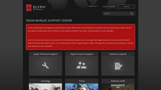 Trion Worlds Support Center