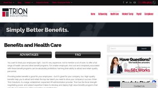 Benefits and Health Care - Trion Solutions, Inc.