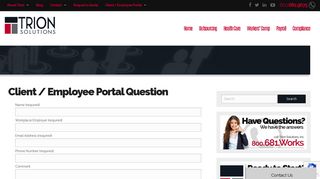 Client / Employee Portal Question - Trion Solutions, Inc.Trion Solutions ...
