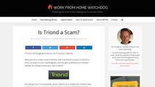Is Triond a Scam? | Work From Home Watchdog