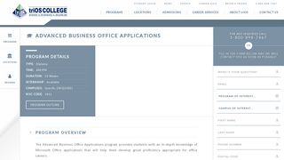 ADVANCED BUSINESS OFFICE APPLICATIONS - triOS College ...