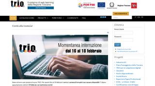 TRIO - Il sistema di web learning della Regione Toscana: Login to the ...
