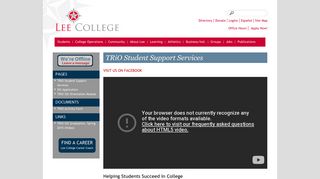 TRiO Student Support Services - Lee College