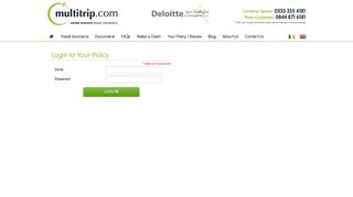 Travel Insurance UK - Login To You Policy - Multitrip.com