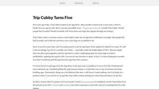 David Barnard - Blog - Trip Cubby Turns Five