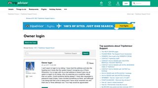 Owner login - TripAdvisor Support Forum