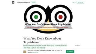 What You Don't Know About TripAdvisor – Choking on a Macaron ...