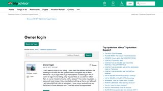 Owner login - TripAdvisor Support Forum