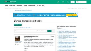 Owners Management Centre - TripAdvisor Support Forum