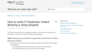 How to verify if Tripadvisor Instant Booking is setup properly ...