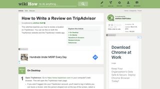 How to Write a Review on TripAdvisor - wikiHow