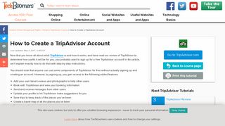 How to Create a TripAdvisor Account - Free tutorial from TechBoomers