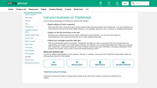 List a Business on TripAdvisor