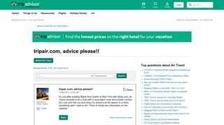 tripair.com, advice please!! - Air Travel Forum - TripAdvisor