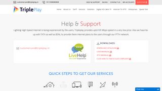 TriplePlay - Get internet customer care number. We provide 24/7 ...