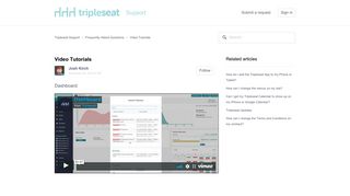 Video Tutorials – Tripleseat Support