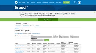 Issues for Tripletex | Drupal.org