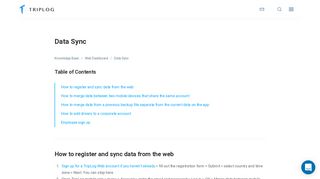 Data Sync - TripLog Mileage Tracker