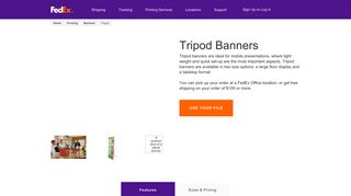 Pop Up Banner Printing, Tripod Banner Displays | FedEx Office