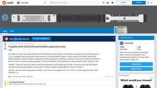 Tripplite b020-016 KVM switch Admin password woes : homelab - Reddit
